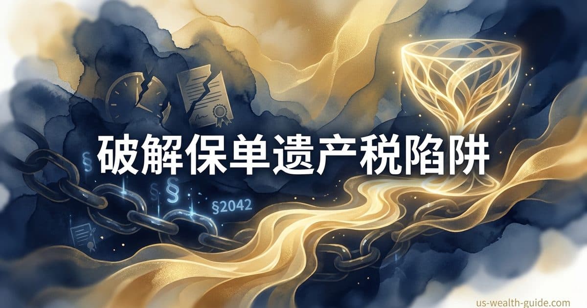 §2042人寿保险计入遗产税两大测试与移出路径:附带权利清单、三年回溯与有偿转让避坑指南 — 美国高净财务指南博客封面图