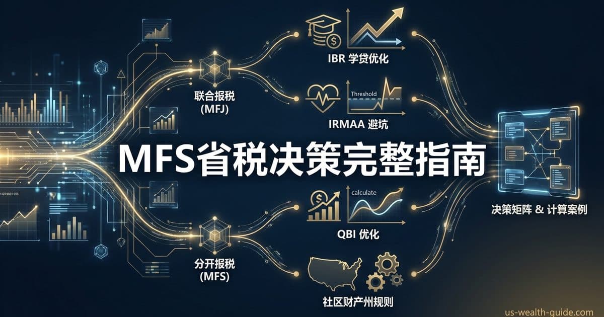 Married Filing Separately 分开报税策略 2026:IBR 学贷、IRMAA 避坑、QBI 优化与边界案例决策 — 美国高净财务指南博客封面图
