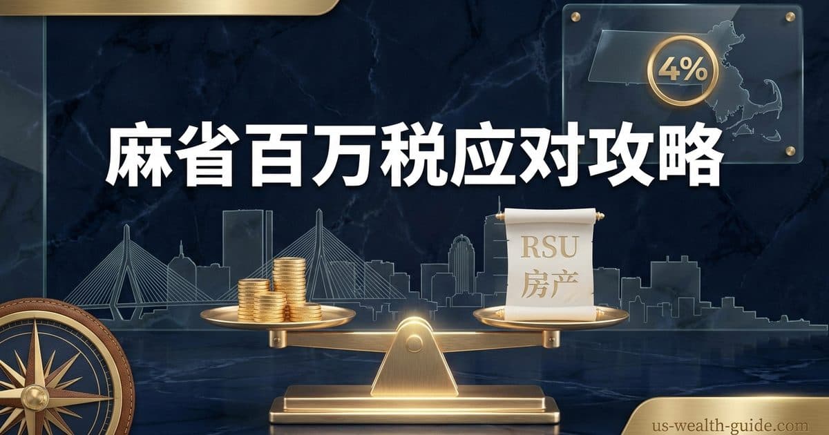 Massachusetts百万富翁税完全指南:4%附加税对RSU、房产出售、搬州规划的影响——波士顿华人高收入家庭应对策略 — 美国高净财务指南博客封面图