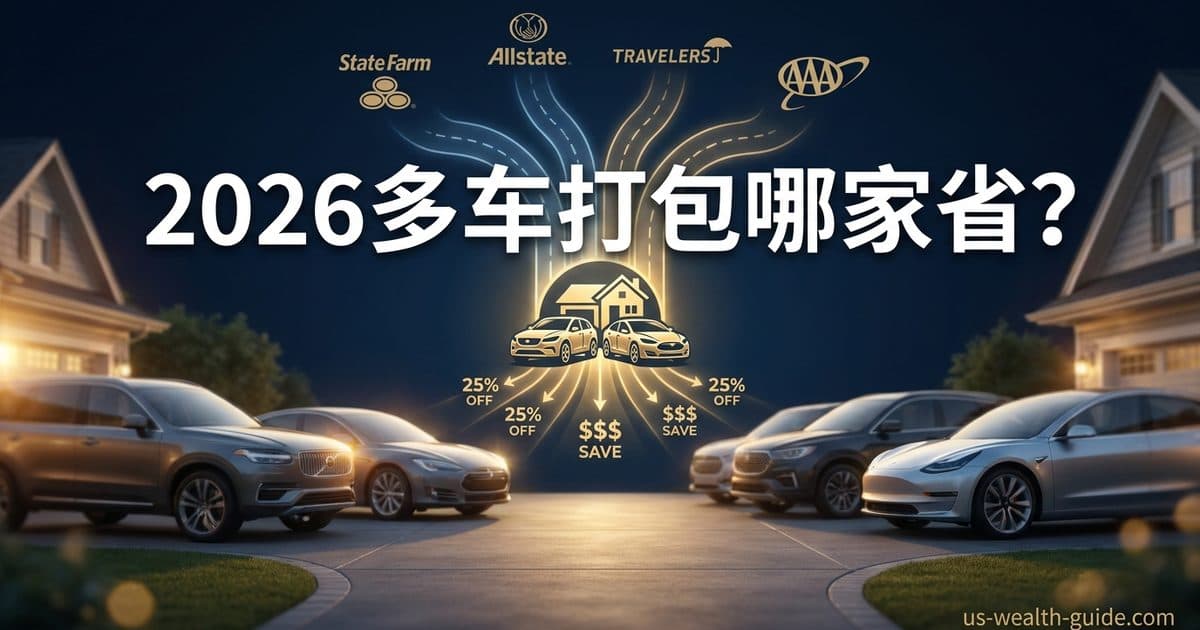 2026 多车家庭打包对比:State Farm vs Allstate vs Travelers vs AAA 哪家 Bundle 更划算? — 美国高净财务指南博客封面图