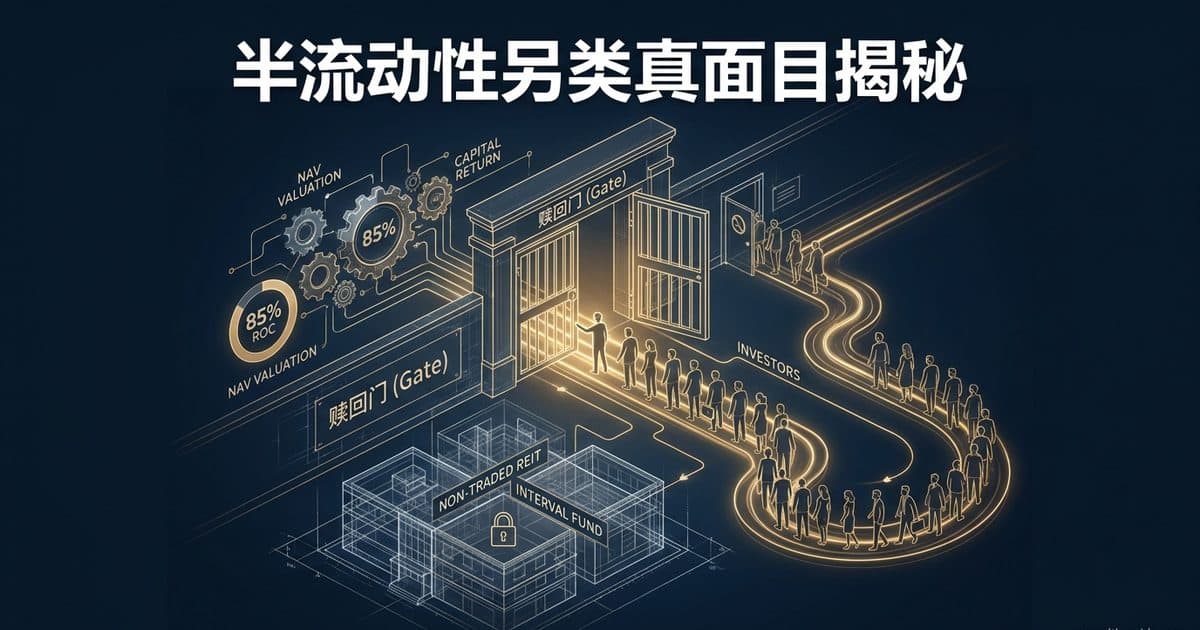 非交易REIT、Interval Fund与半流动性另类的真相:华人高净值家庭被推销的「月度流动性」到底锁不锁 — 美国高净财务指南博客封面图