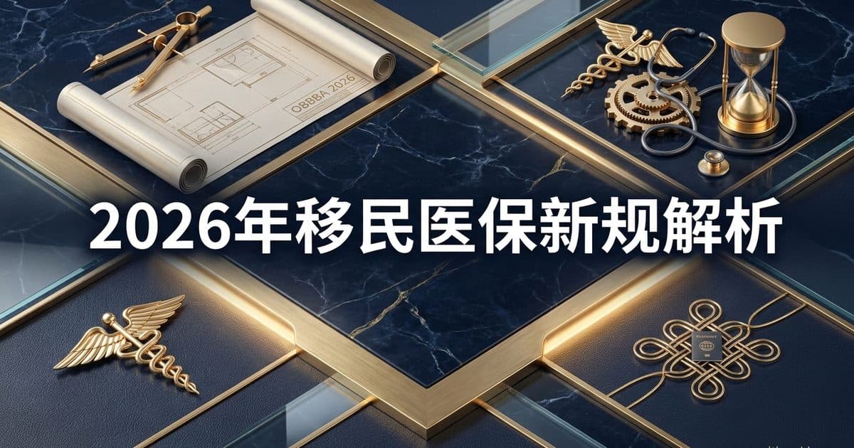 2026年OBBBA Medicaid移民新规:绿卡持有人5年等待期+工作要求,华人新移民家庭医保规划指南 — 美国高净财务指南博客封面图