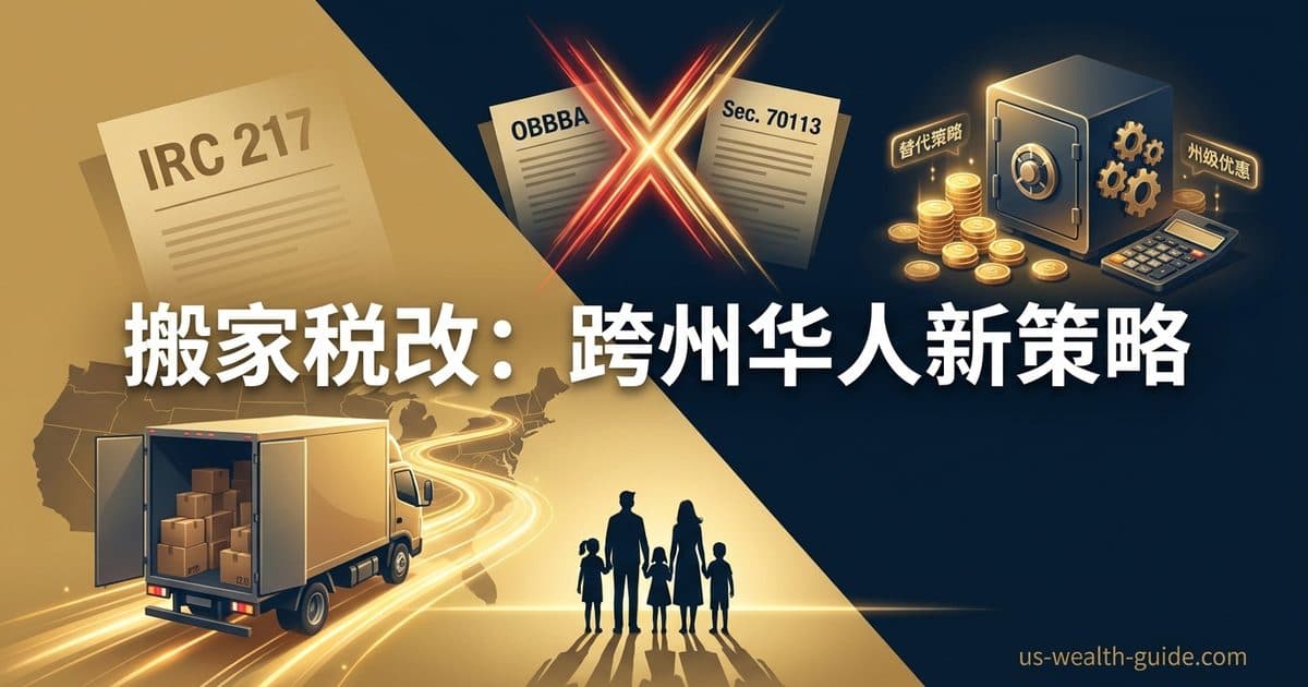 OBBBA搬家费用扣除永久取消:跨州搬迁华人家庭的税务影响与替代策略 — 美国高净财务指南博客封面图