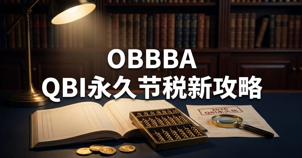 OBBBA QBI扣除永久化:$400最低扣除+扩大分阶段范围,华人企业主2026节税实战攻略 — 美国高净财务指南博客封面图