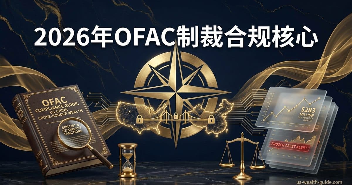 2026年OFAC制裁合规指南:美国华人高净值家庭的SDN清单、二级制裁与冻结资产风险 — 美国高净财务指南博客封面图