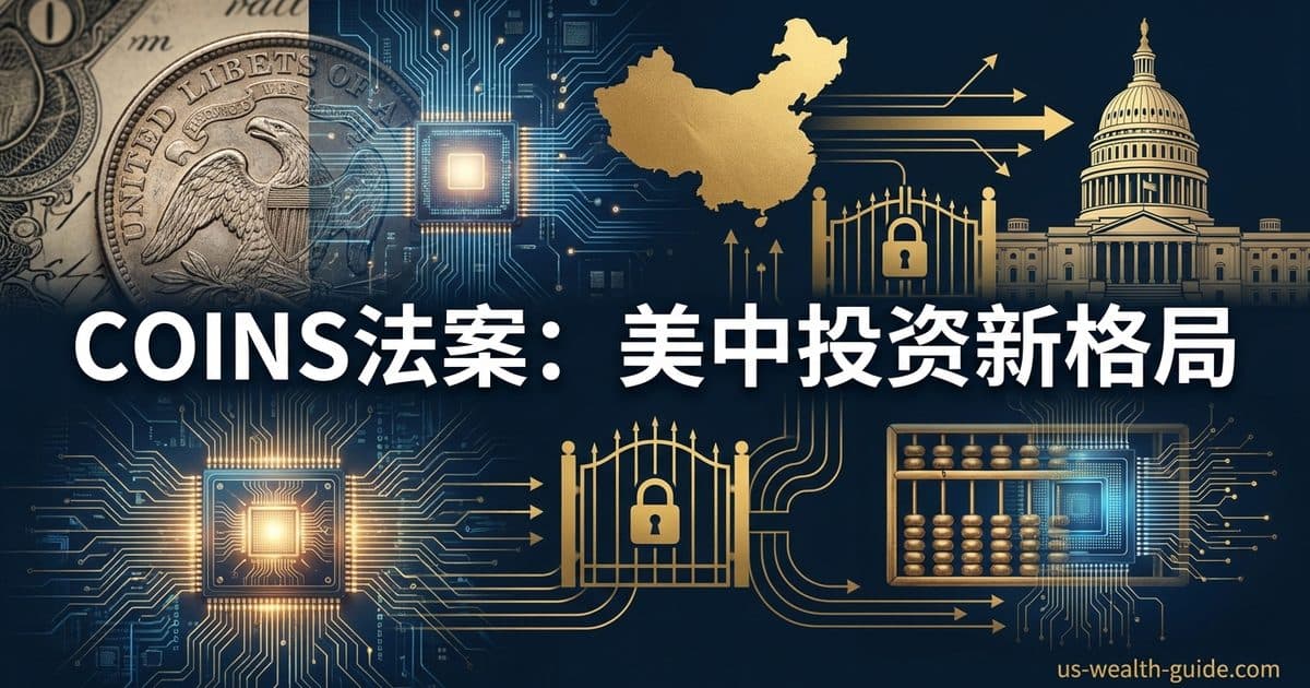 2026年COINS Act出境投资管控:华人资本投资中国AI/半导体/量子的新限制与合规策略 — 美国高净财务指南博客封面图