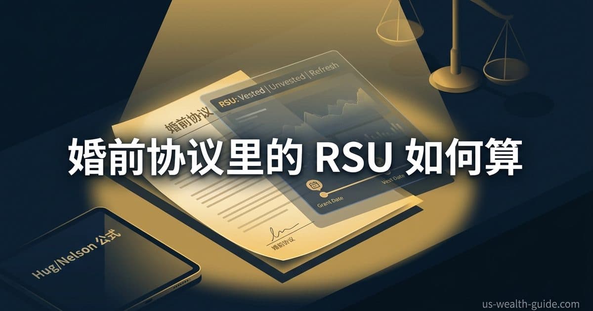 婚前协议里的 RSU:vested、unvested、refresh grant 到底怎么列 — 美国高净财务指南博客封面图