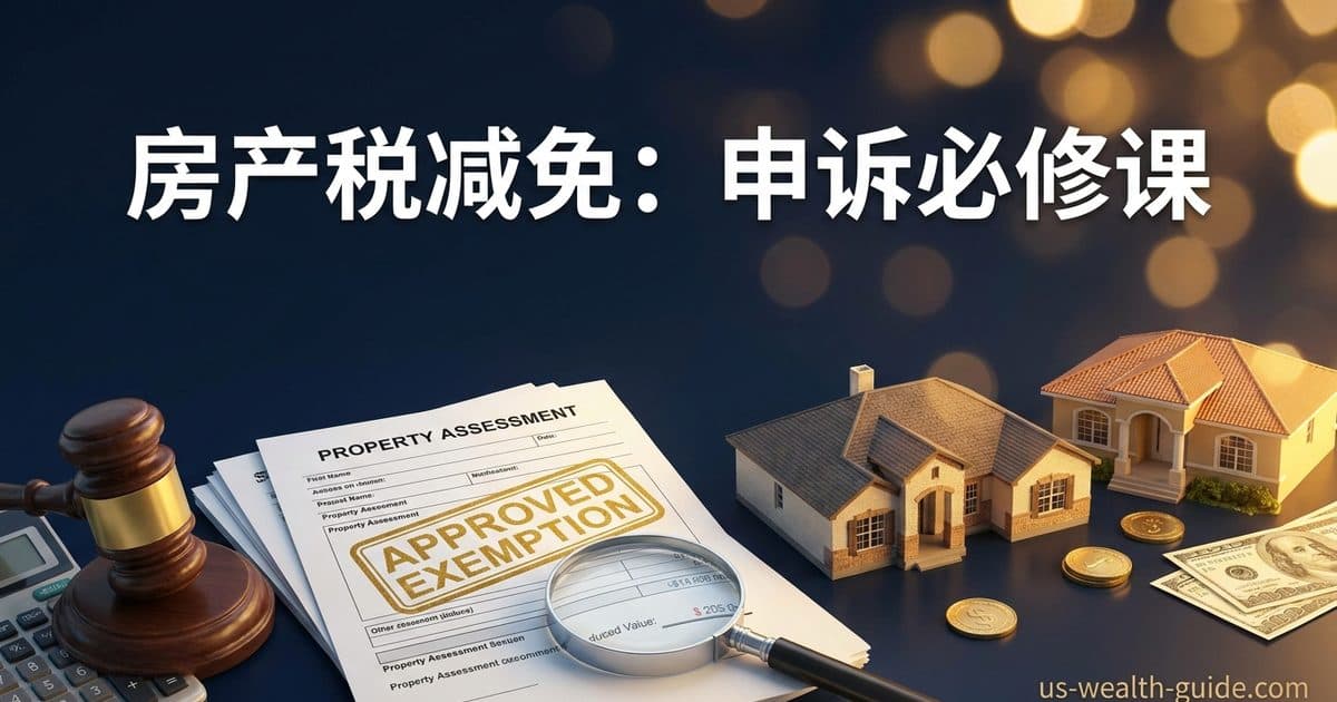 房产税申诉与Homestead Exemption实操:买房后第一年如何查assessment、申请减免、appeal税单 — 美国高净财务指南博客封面图