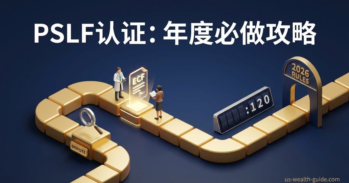 PSLF Employment Certification Form (ECF):医生/教师/非营利员工每年必做的就业认证与payment count争议处理 — 美国高净财务指南博客封面图