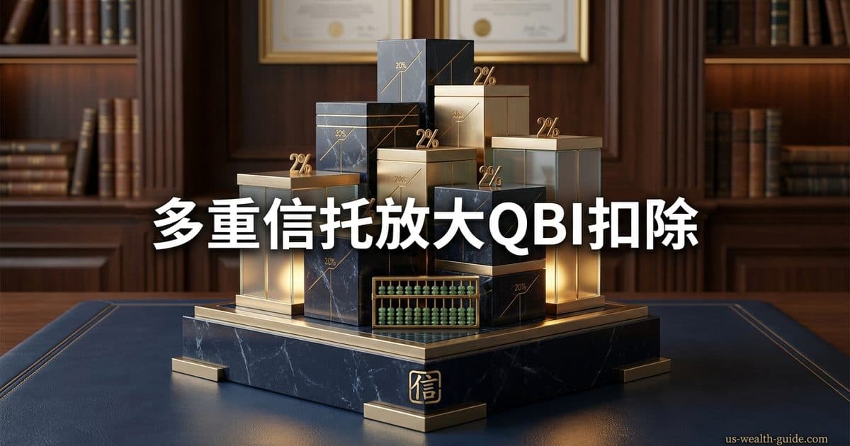 QBI Section 199A非授予人信托叠加策略:华人企业主如何放大20%扣除额 — 美国高净财务指南博客封面图
