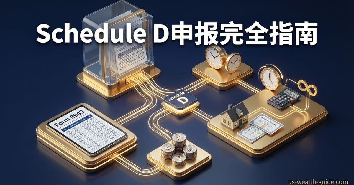 2026年Schedule D资本利得与损失申报完全指南 — Form 8949数据流向与税率计算