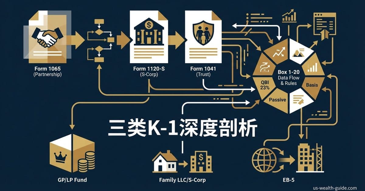 2026年Schedule K-1合伙企业S-Corp信托收入申报完全指南 — 逐栏解读与华人常见场景