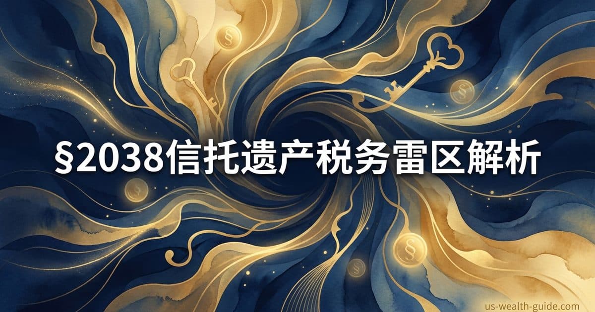 §2038 可撤销转让与信托财产拉回毛遗产:保留改变/修订/撤销/终止权力的税务地雷、死前三年内放弃回溯与华人信托避坑指南 — 美国高净财务指南博客封面图