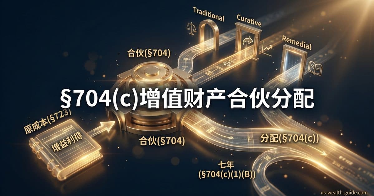 §704(c) 内含增益分配:增值财产投入合伙后利得如何追朔给原投入合伙人——Traditional / Curative / Remedial 三法对比 — 美国高净财务指南博客封面图