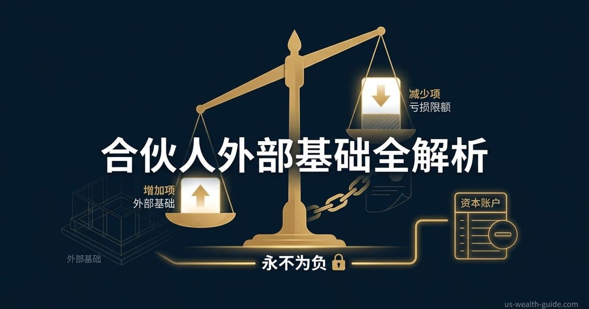 Section 705 合伙人外部基础(Outside Basis):增减项、损失限额与负资本账户区别 — 美国高净财务指南博客封面图