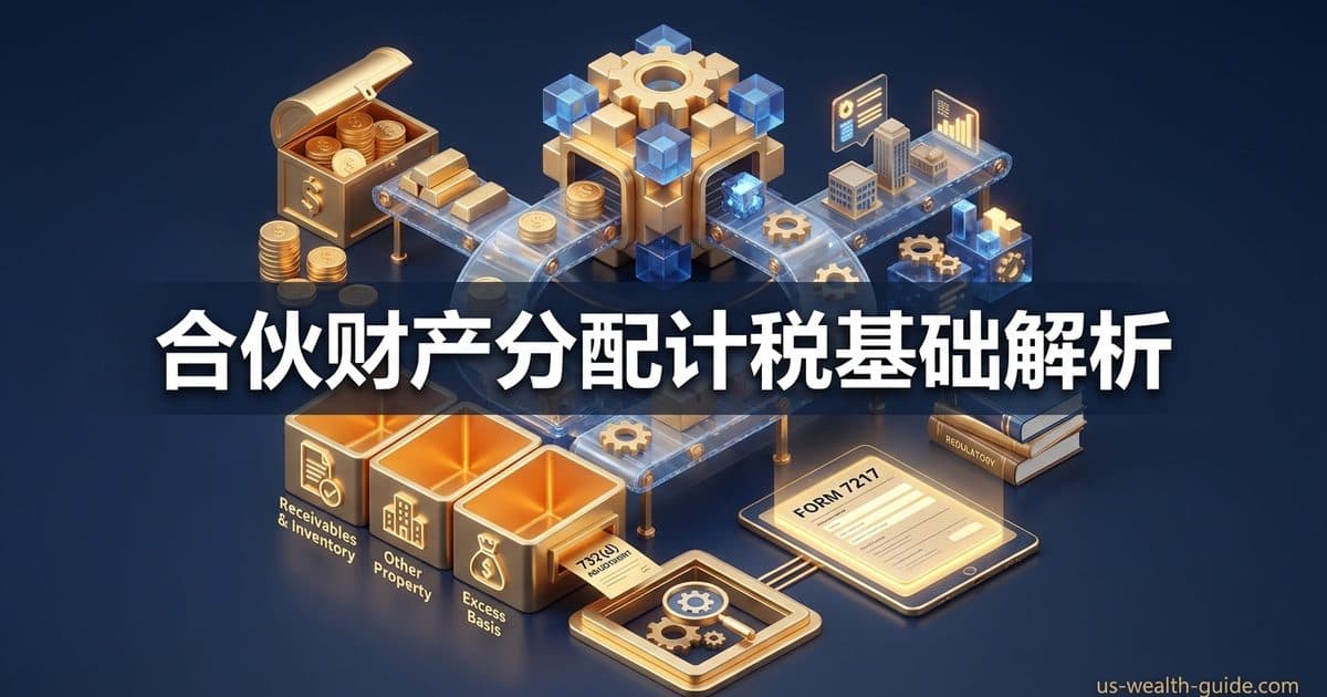 Section 732 合伙企业财产分配的计税基础:现金 vs 财产分配、732(c) 分摊与 732(d) 强制调减 — 美国高净财务指南博客封面图