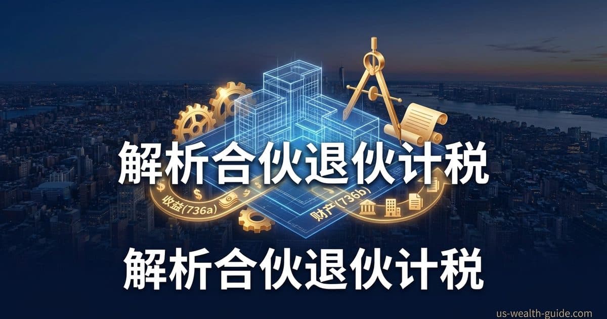 Section 736 合伙人退伙与继承人付款计税规则:736(a) 收益性付款 vs 736(b) 财产性付款、商誉处理与退伙协议设计 — 美国高净财务指南博客封面图