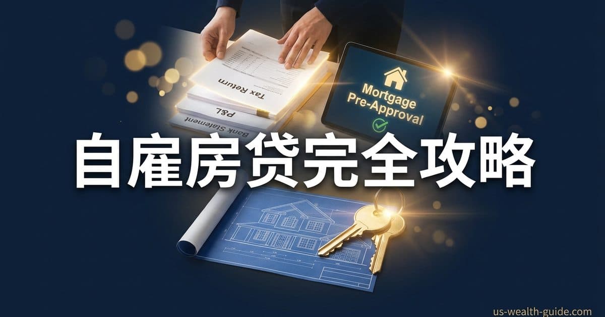 自雇/1099房贷收入证明完全指南:没有W-2,如何用Tax Return、P&L、Bank Statement拿到Mortgage Pre-Approval — 美国高净财务指南博客封面图