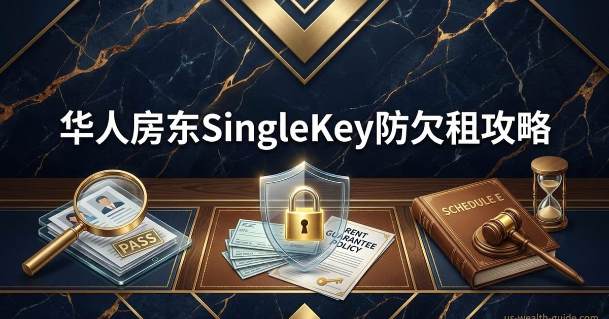 2026年SingleKey房客筛选与租金保障服务深度评测:美国华人房东防欠租与驱逐风险管理指南 — 美国高净财务指南博客封面图