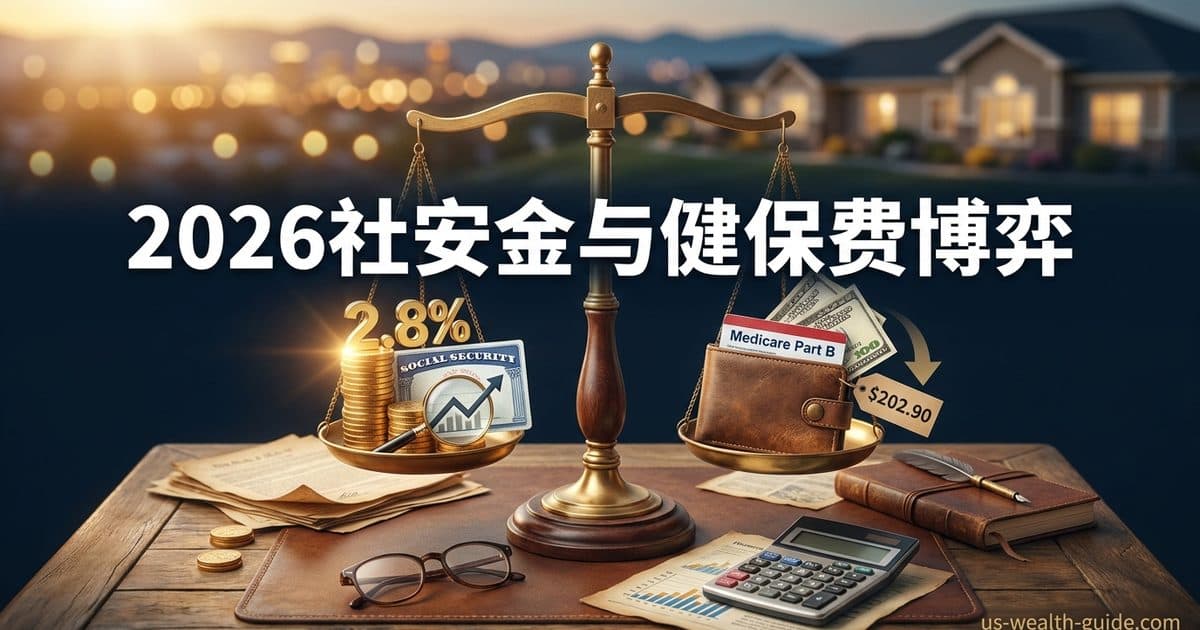 2026年Social Security COLA涨2.8%、Medicare Part B涨至$202.90:华人退休家庭净收入增减全计算 — 美国高净财务指南博客封面图