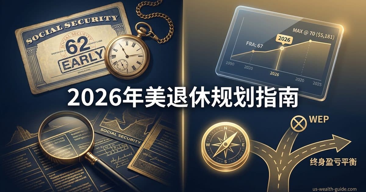 2026年美国退休年龄完全指南:Social Security 完全退休年龄(FRA)、62/67/70 领取规则与华人决策框架 — 美国高净财务指南博客封面图