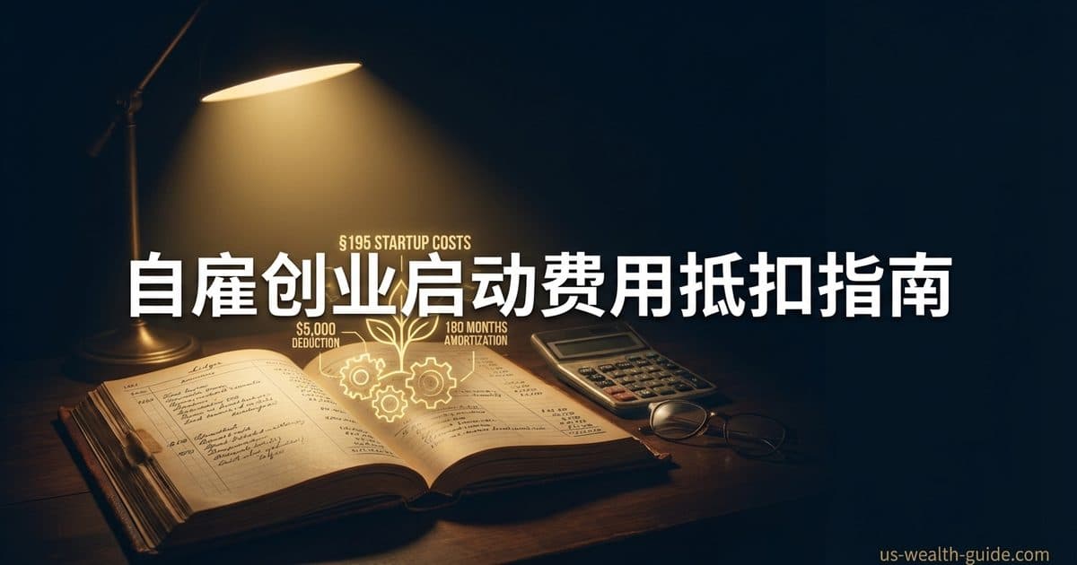 自雇者创业启动费用抵扣完全指南:§195/$5,000首年抵扣+§248/§709组织费用+180个月摊销实操 — 美国高净财务指南博客封面图