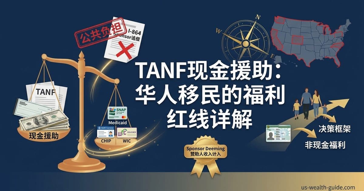 TANF现金援助 vs 非现金福利:华人移民家庭的Public Charge和I-864红线一文讲清 — 美国高净财务指南博客封面图