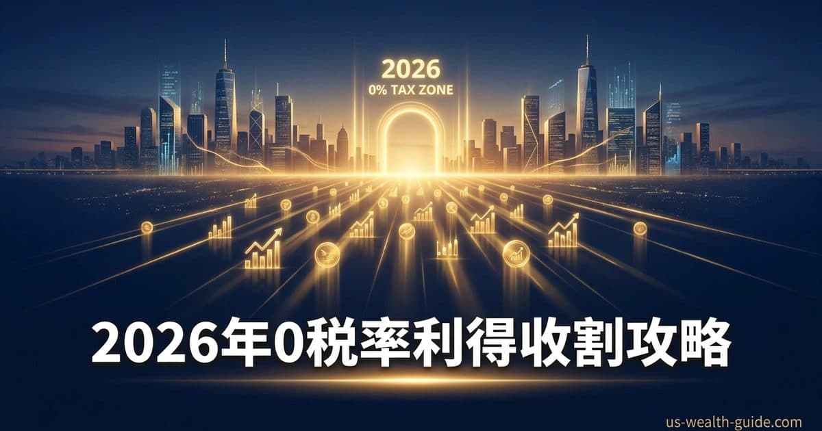 税利得收割(Tax Gain Harvesting)完全指南(2026):在0%税率下"免费"实现资本利得 — 美国高净财务指南博客封面图