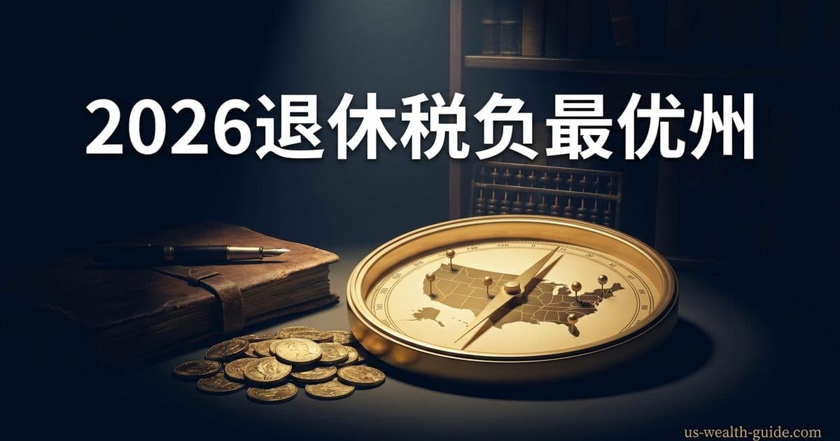 2026年美国退休税负最优州排名:Social Security税、养老金免税州、401(k)/IRA提款税与华人退休迁州决策 — 美国高净财务指南博客封面图