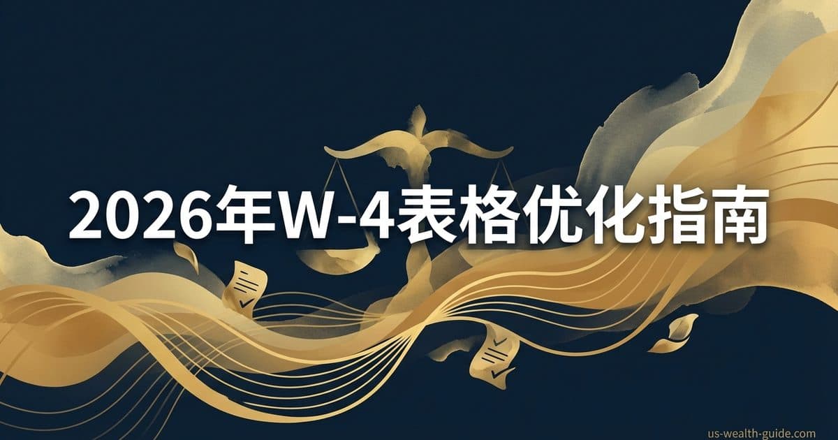 2026年W-4表格填写完全指南 — 优化预扣税策略