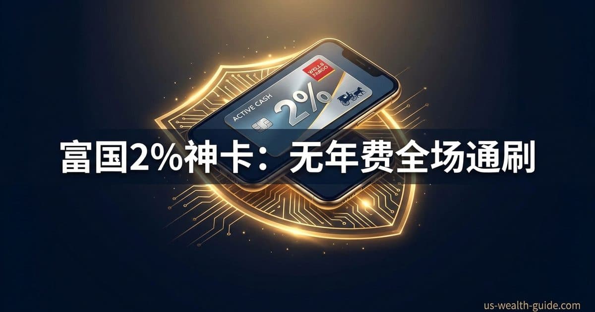 Wells Fargo Active Cash 信用卡深度评测 2026:无年费 2% 全场通刷,最简单的返现卡? — 美国高净财务指南博客封面图