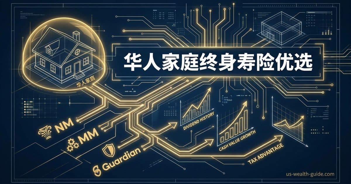 2026 终身寿险产品对比:Northwestern Mutual Whole Life Plus vs MassMutual Whole Life Legacy vs Guardian Whole Life 哪家最适合在美华人家庭? — 美国高净财务指南博客封面图