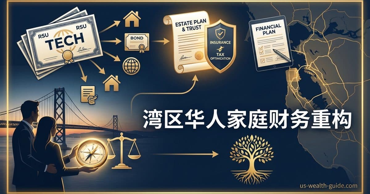 湾区华人家庭财务规划实战指南:科技股风险、税务优化与财富传承 🎯 — 美国高净财务指南博客封面图