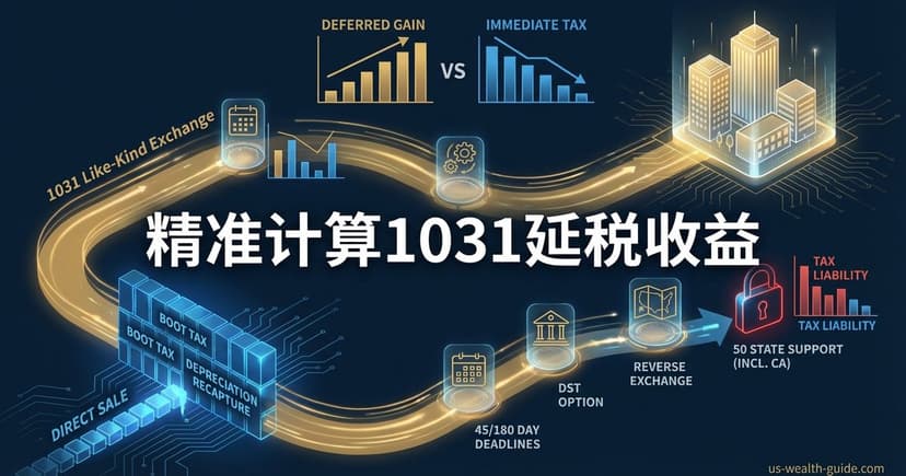1031延税交换计算器 2026 — Boot征税·折旧追回·截止日期追踪