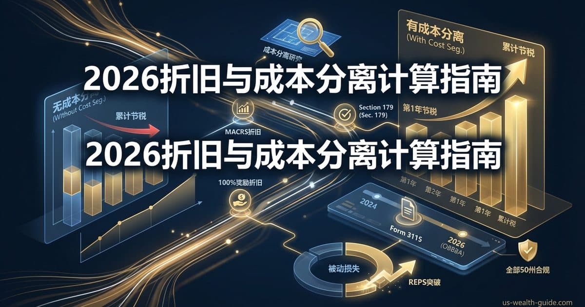 折旧与成本分离计算器 2026 — MACRS加速折旧·100%奖励折旧·Section 179·成本分离节税