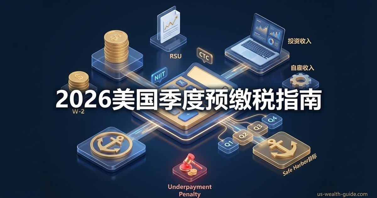 季度预缴税计算器 2026 — 1040-ES、Safe Harbor、罚金估算