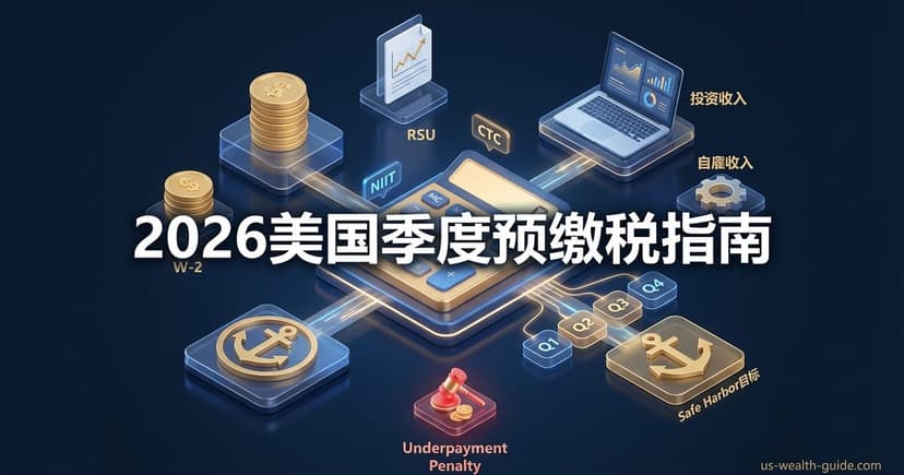 季度预缴税计算器 2026 — 1040-ES、Safe Harbor、罚金估算