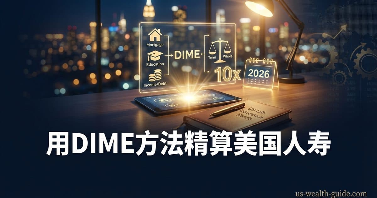 美国人寿保险需求计算器 — DIME方法·保额·保费一键计算