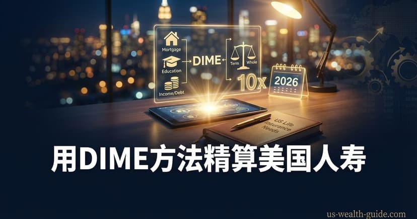 美国人寿保险需求计算器 — DIME方法·保额·保费一键计算