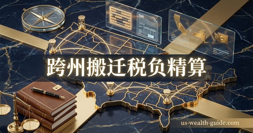 搬家州税过渡计算器 2026 — 加州搬德州·纽约搬佛州·RSU回溯税·Part-Year Filing·搬家日期优化