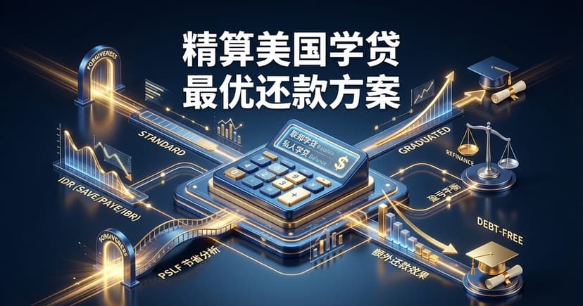 美国学生贷款还款计算器 — IDR·PSLF·还款方案对比