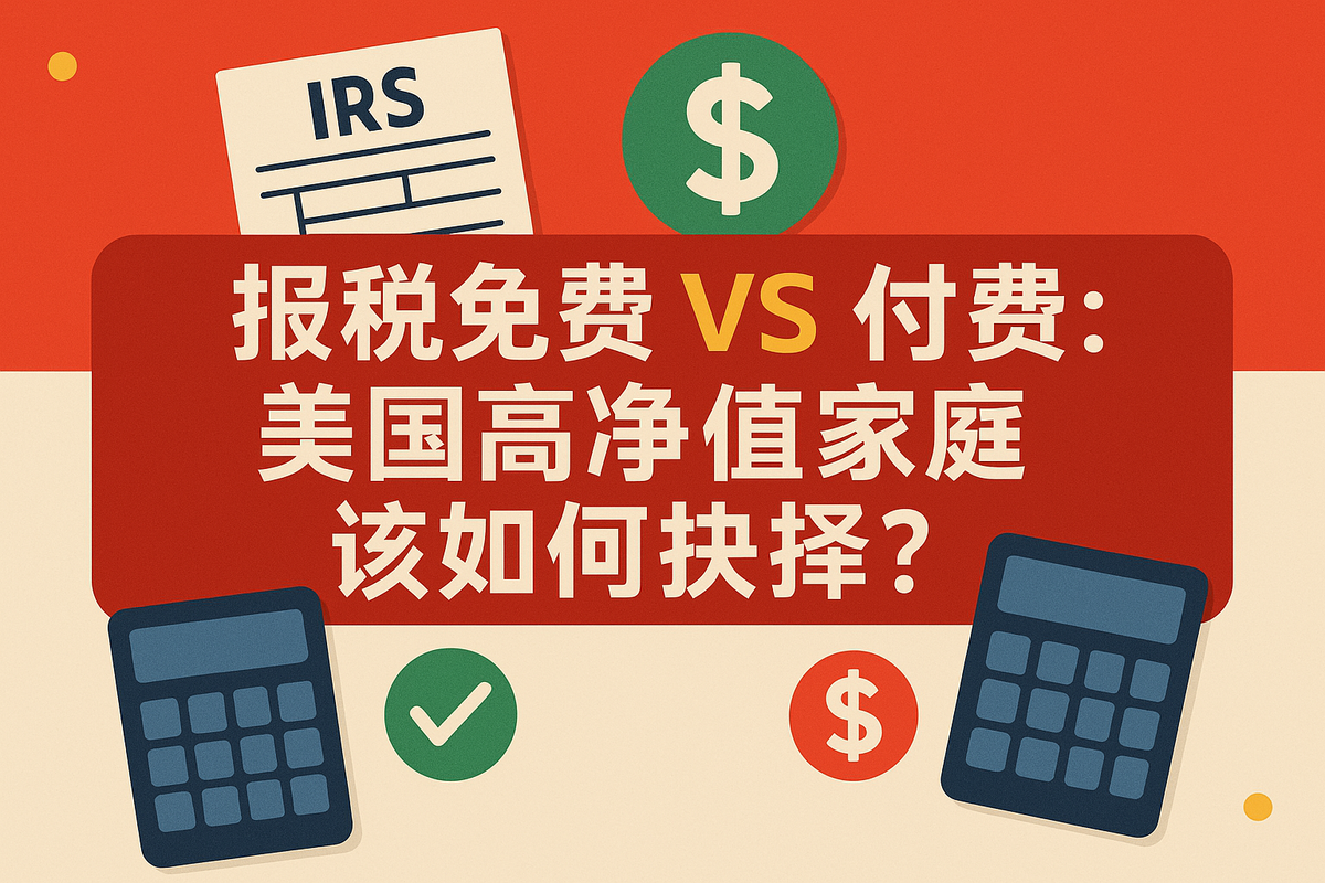 报税免费 VS 付费:美国高净值家庭该如何抉择?