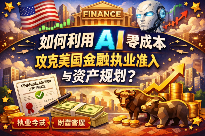 如何利用 AI 零成本攻克美国金融执业准入与资产规划？