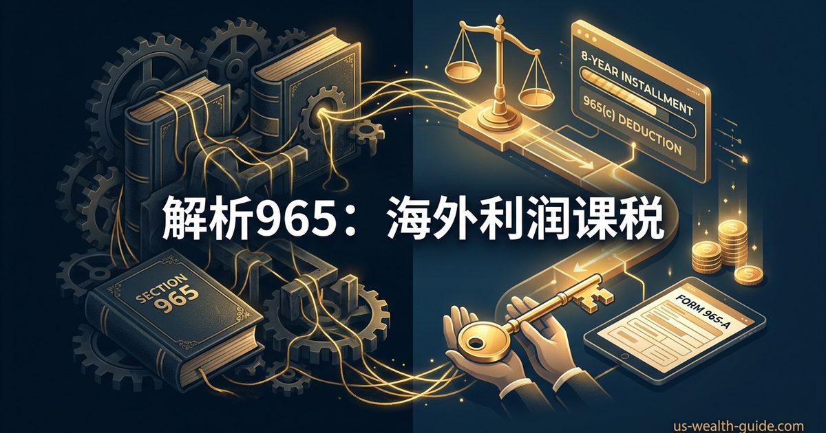 Section 965 过渡税指南｜CFC累积利润·八年分期·Form 965-A·华人企业主 | 美国高净财务指南